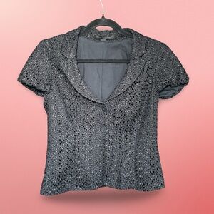 Express Black Eyelet Blouse